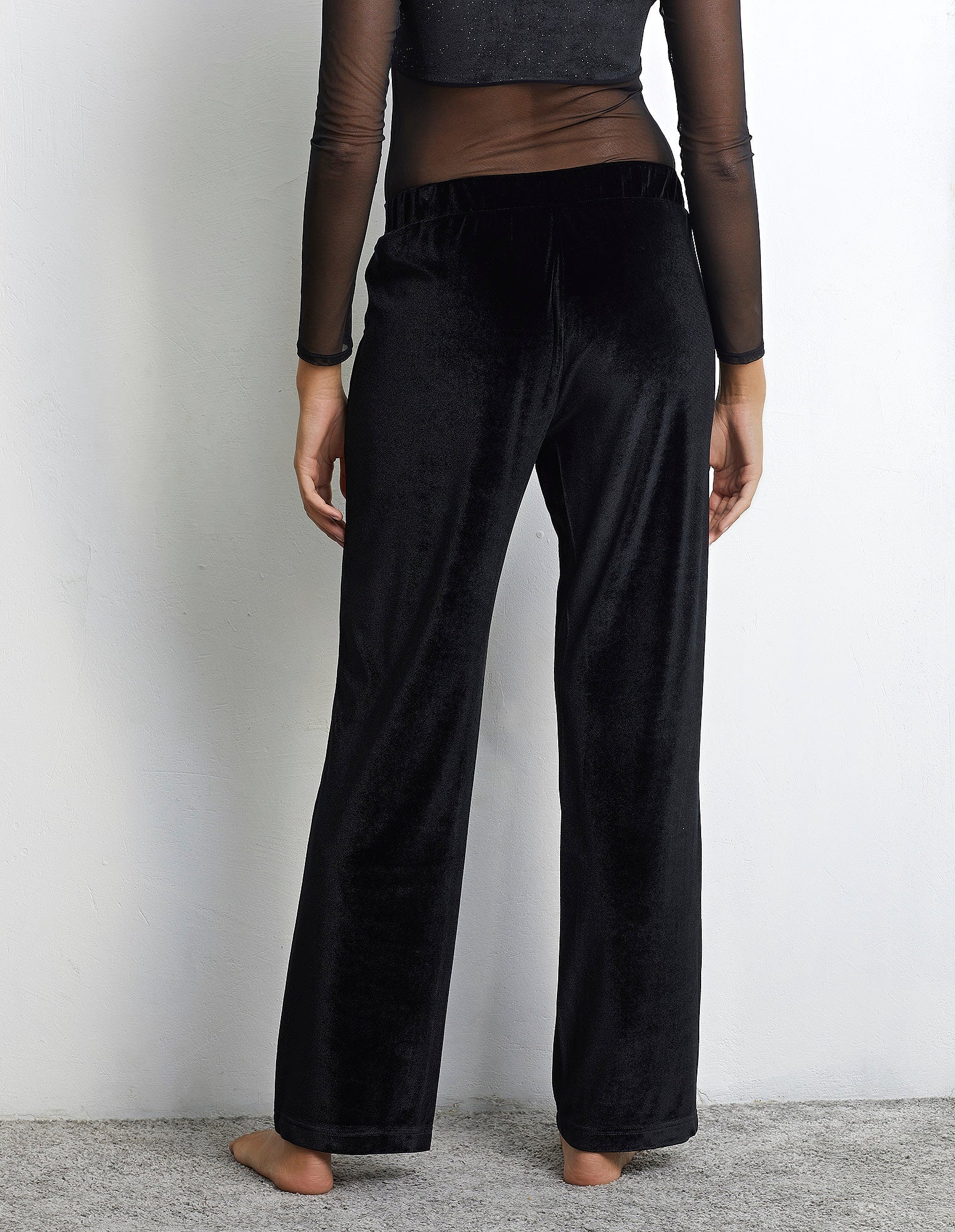 Velvet Party Woman Full-long trousers