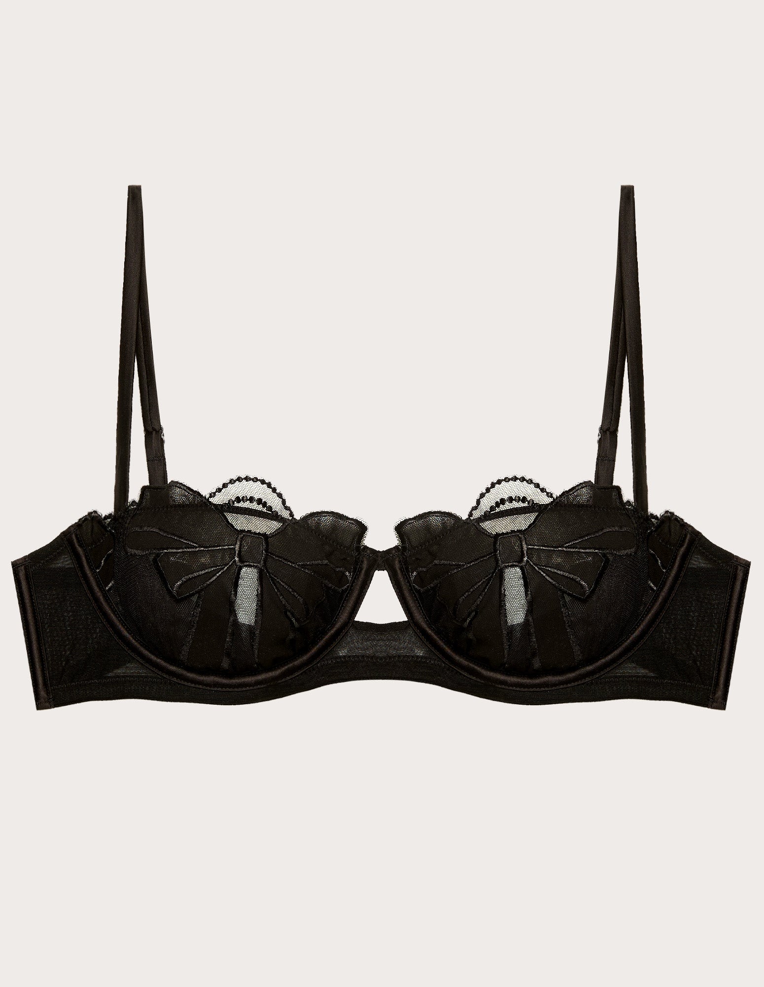 Chic Bow Woman Balcony Bras