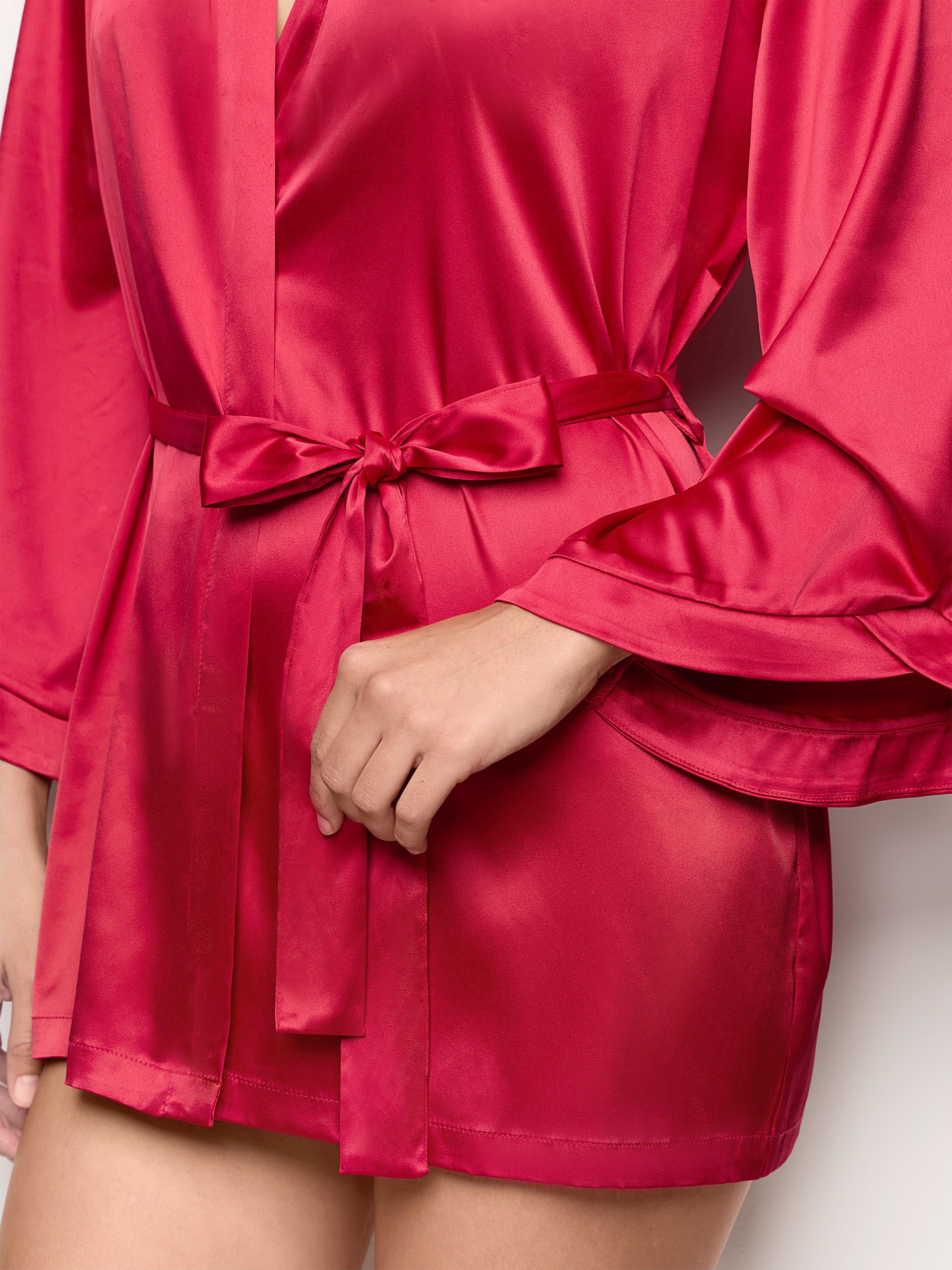 Xmas Jolly Kimono SATIN W/RECYCLED FIBERS Woman