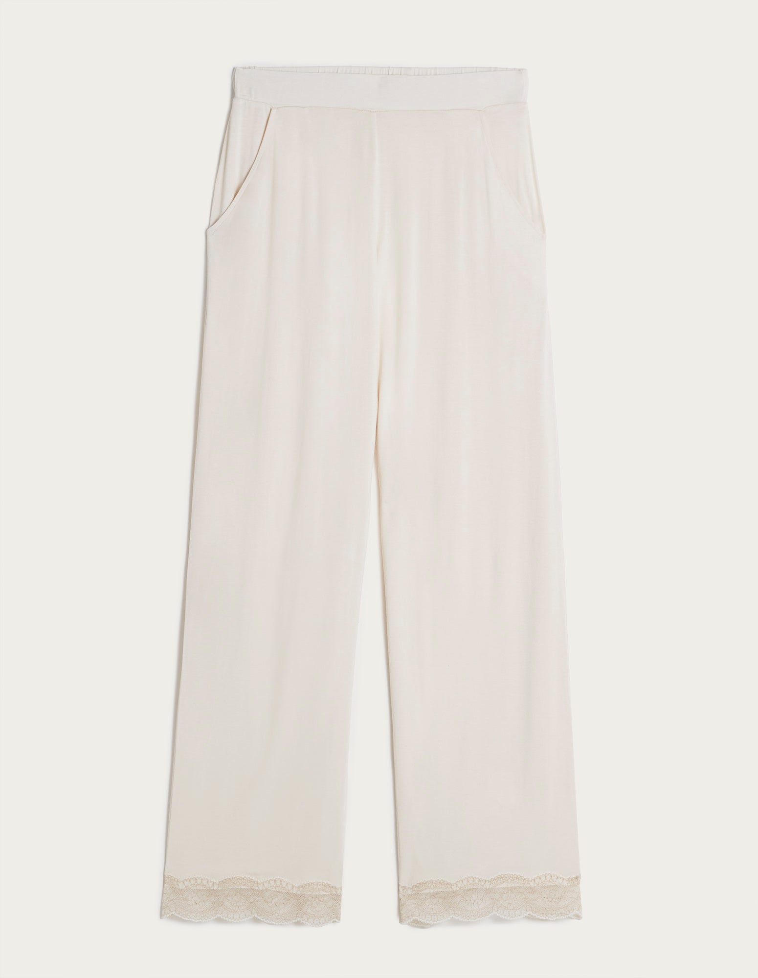 Modal / Lace Woman Full Long Trousers 1