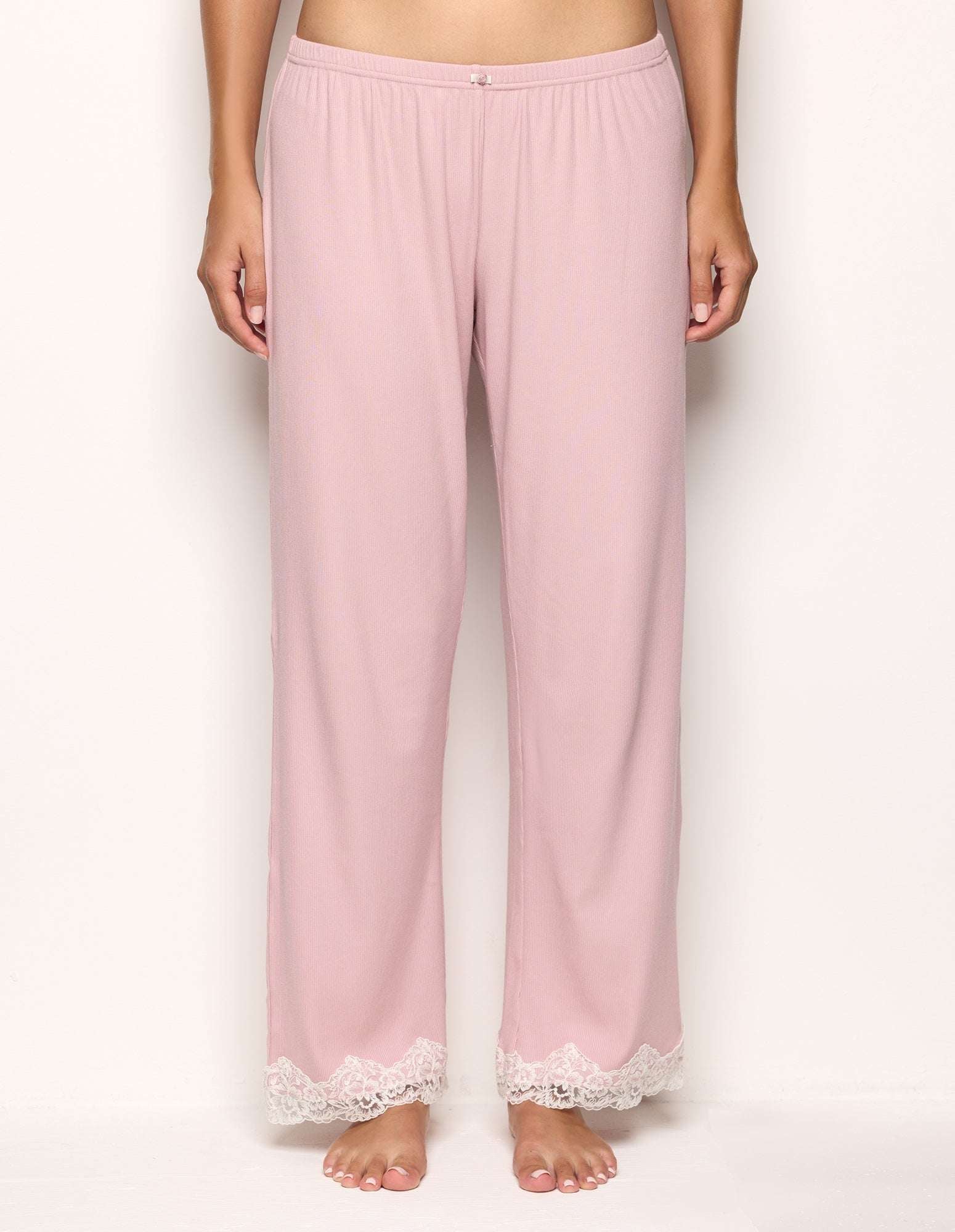 Basic Modal/Cotton Rib Woman Trousers