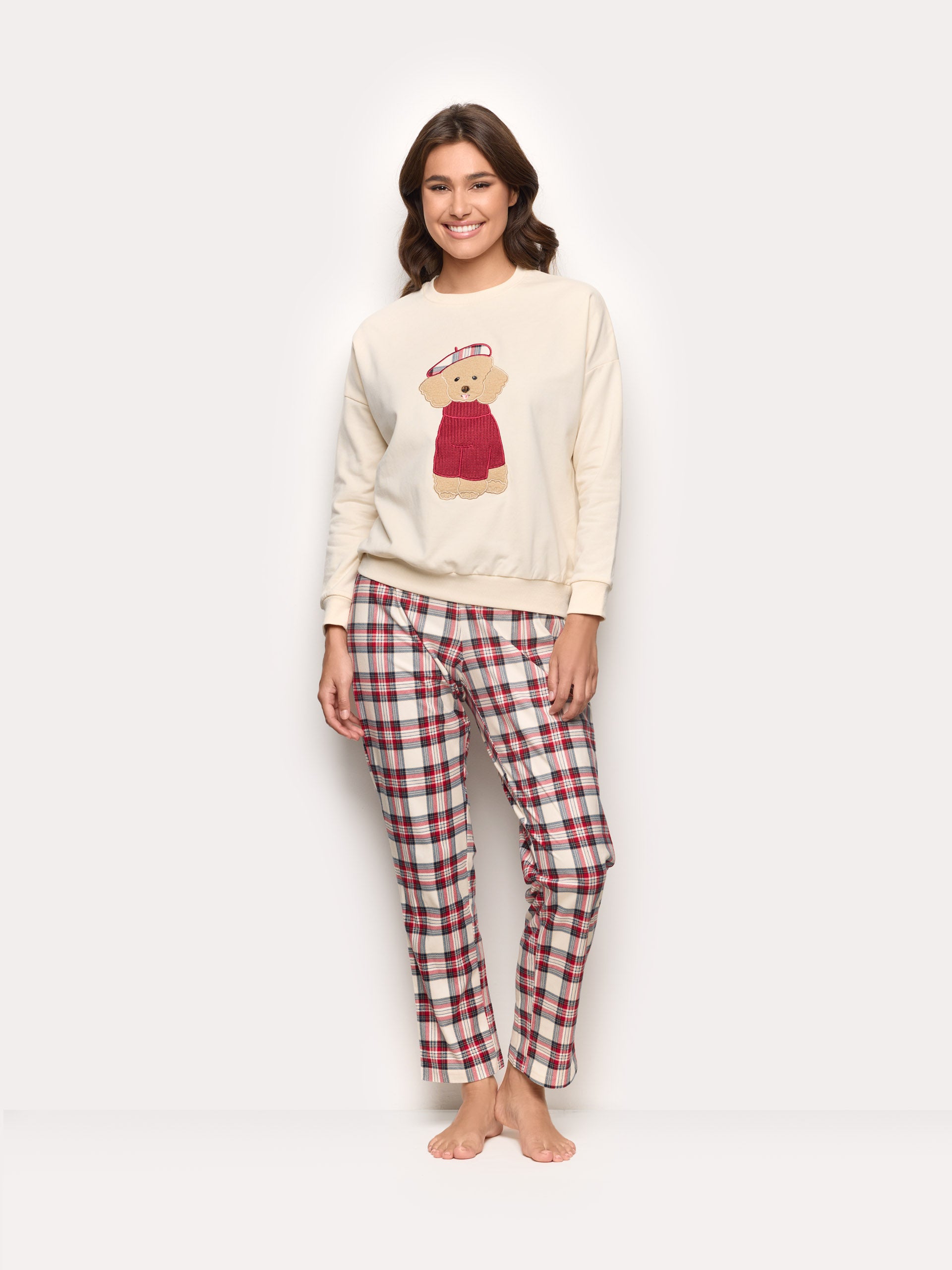 Winter Poodle Pyjamas INSIDE BRUSHED FRENCH TERRY Woman