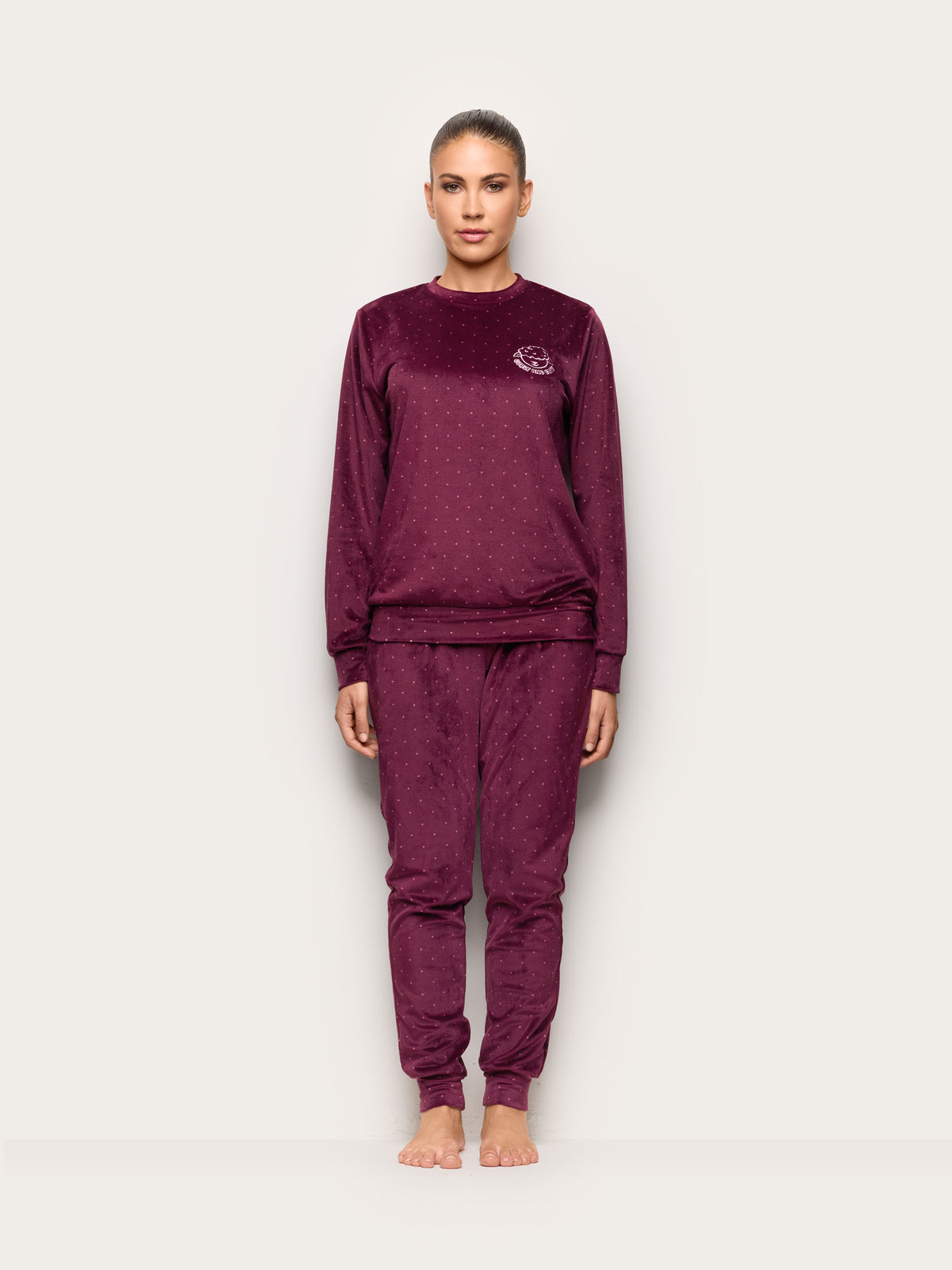 Curly And Cute Woman Pyjamas