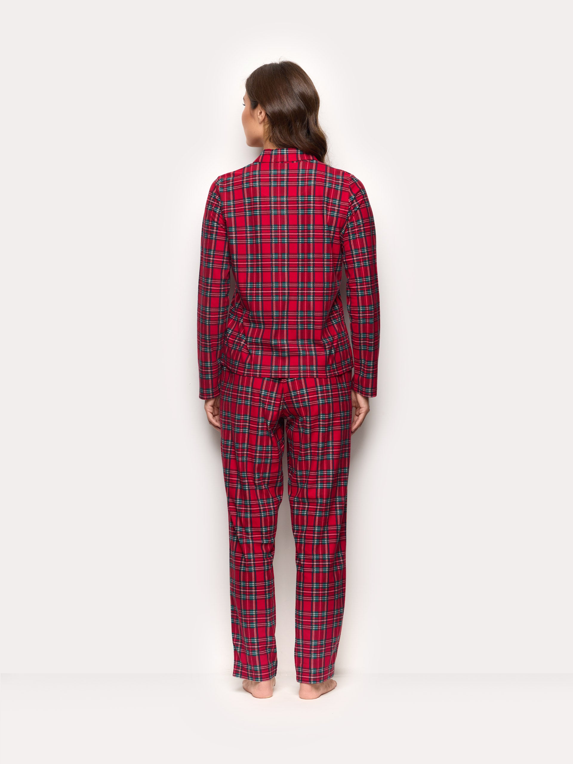 Tartan Family Pyjamas 01 MICROPILE Woman