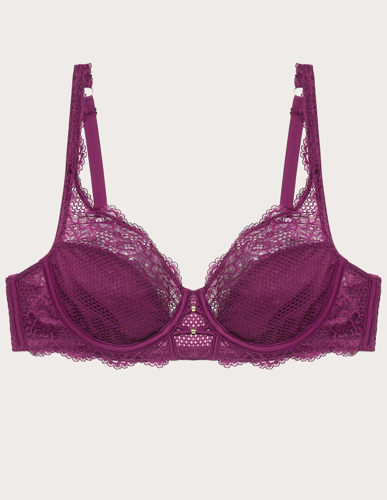 Catchy Balcony Bras LACE FLOUNCE + NET Woman