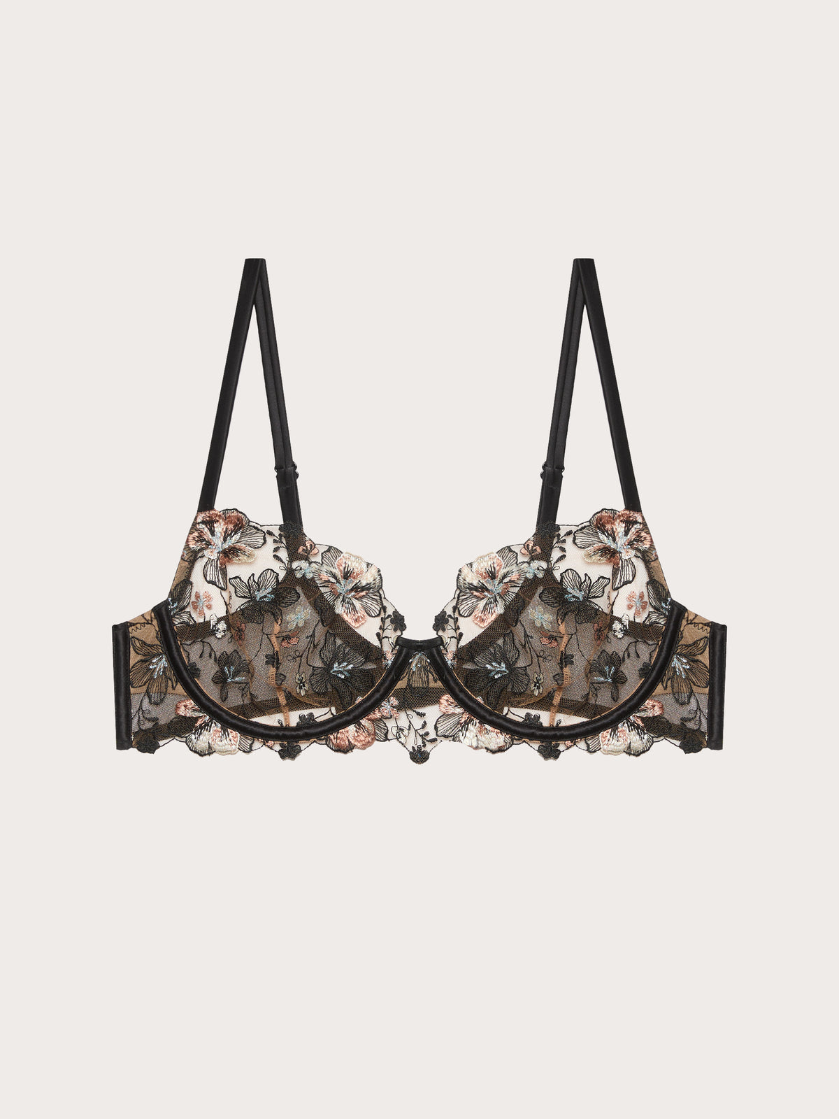 Floral Flow Woman Balcony Bras