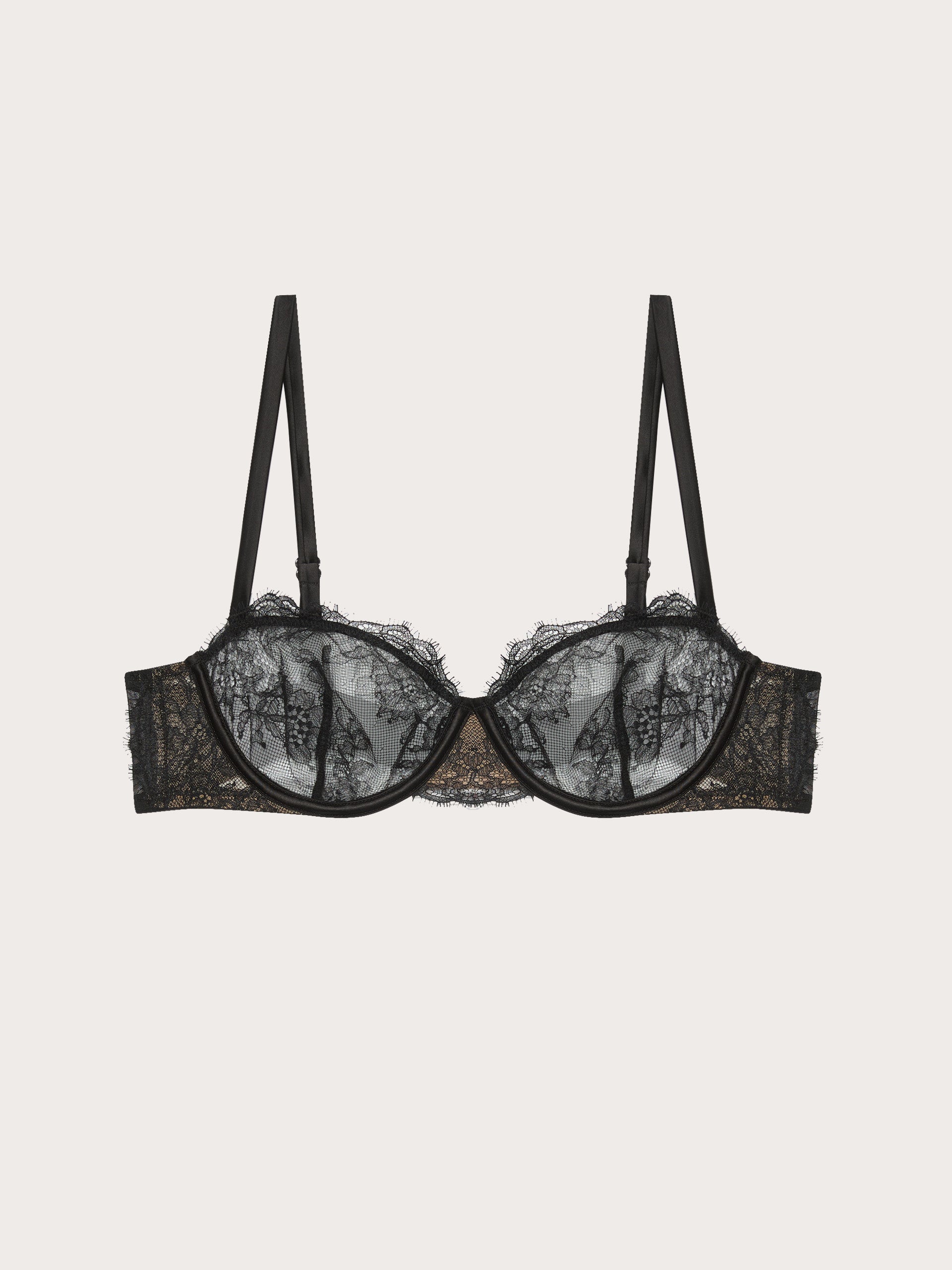 Black Shadow Woman Balcony Bras