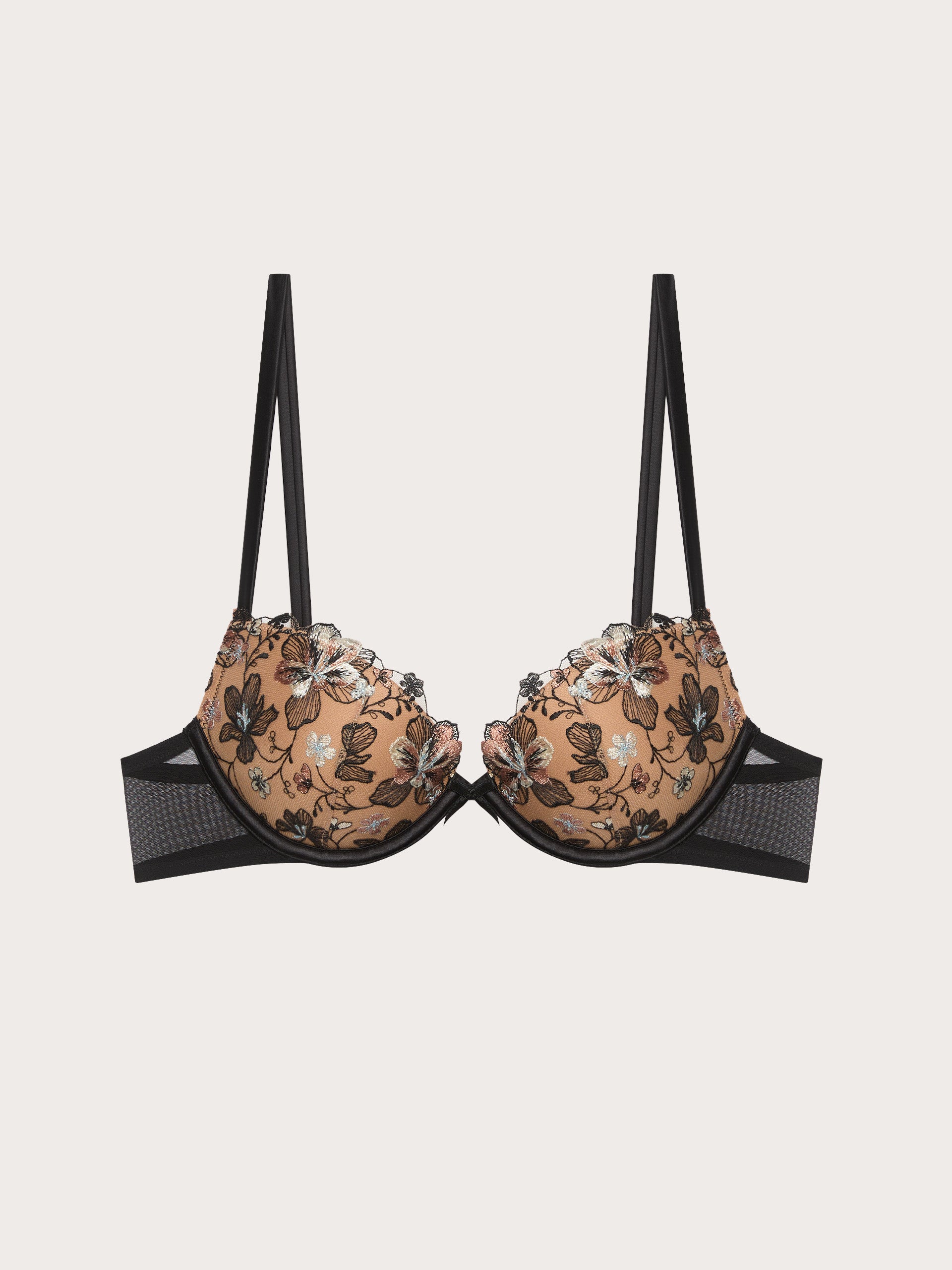 Floral Flow Woman Push Up Bras