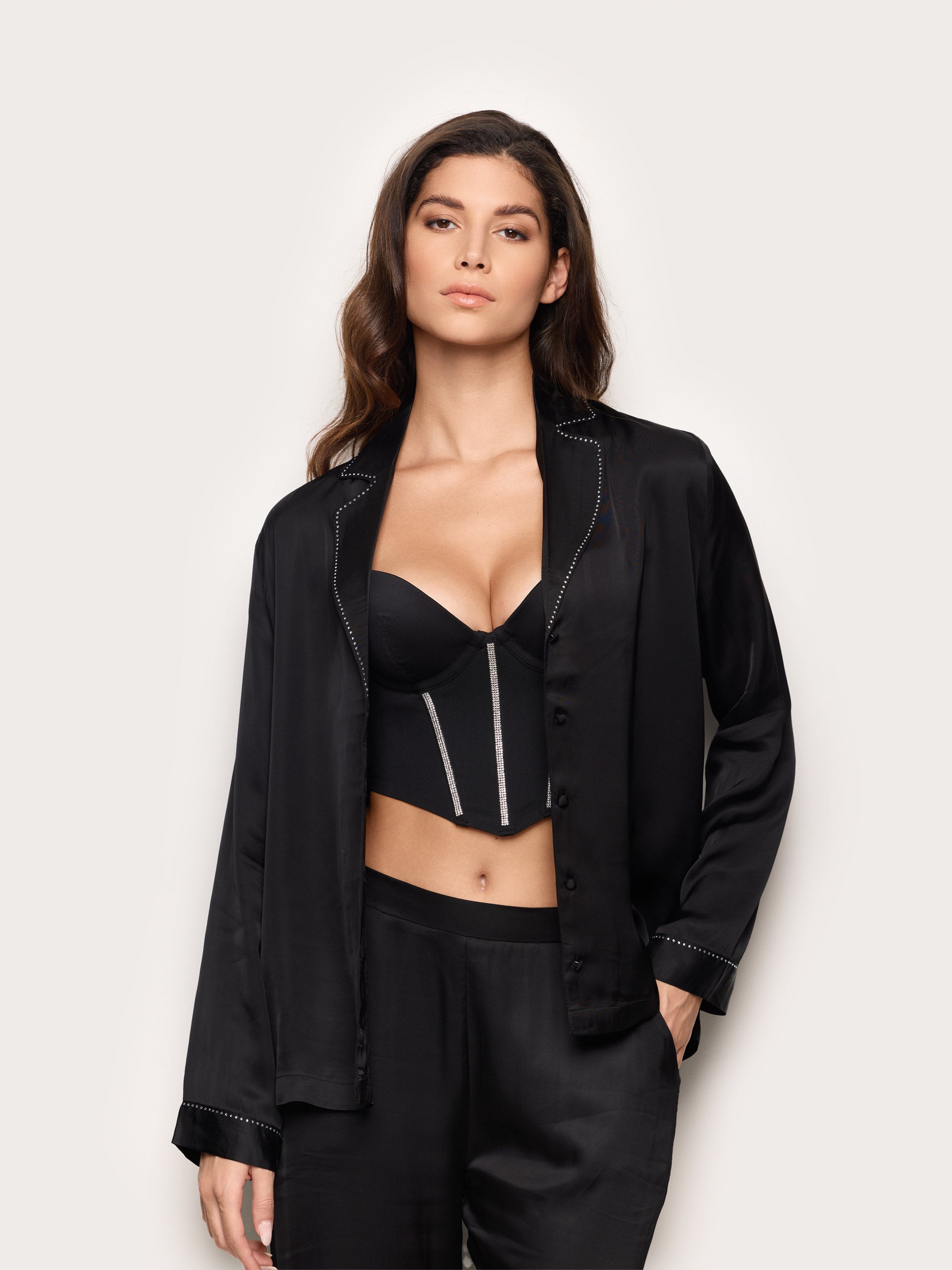 Bright Satin Jackets VISCOSE SATIN Woman