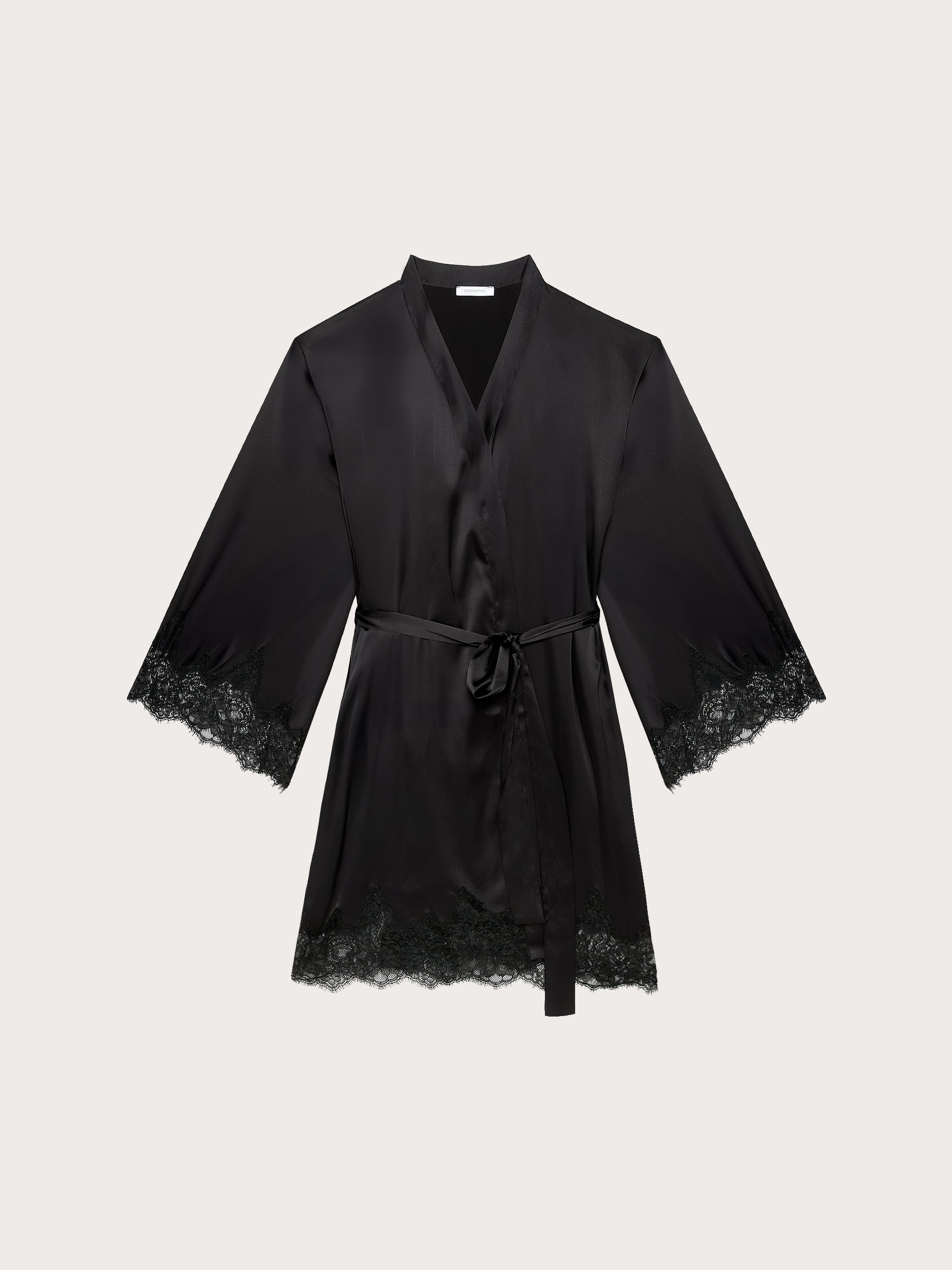 Midnight Satin Woman Kimono