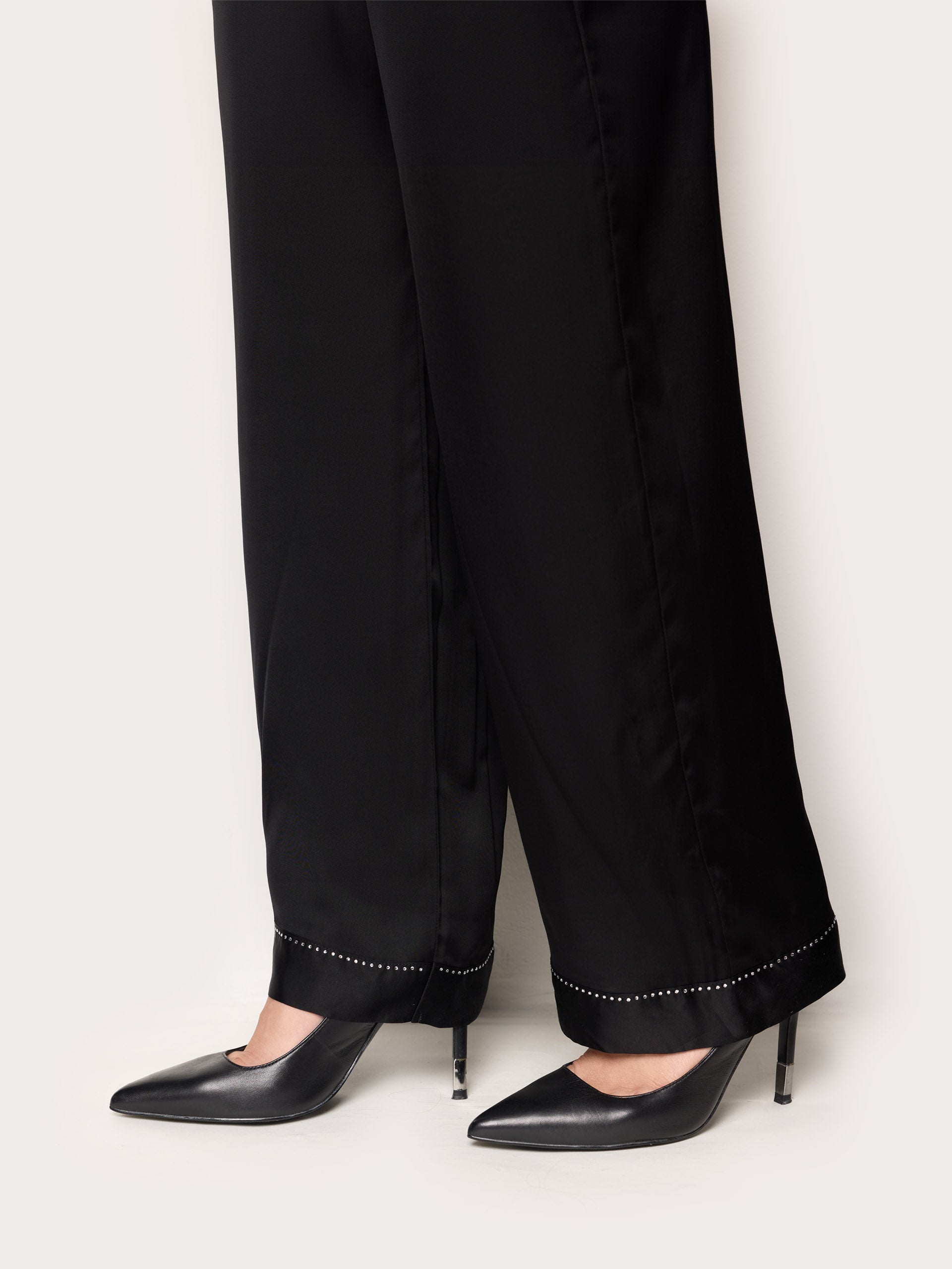 Bright Satin Trousers VISCOSE SATIN Woman
