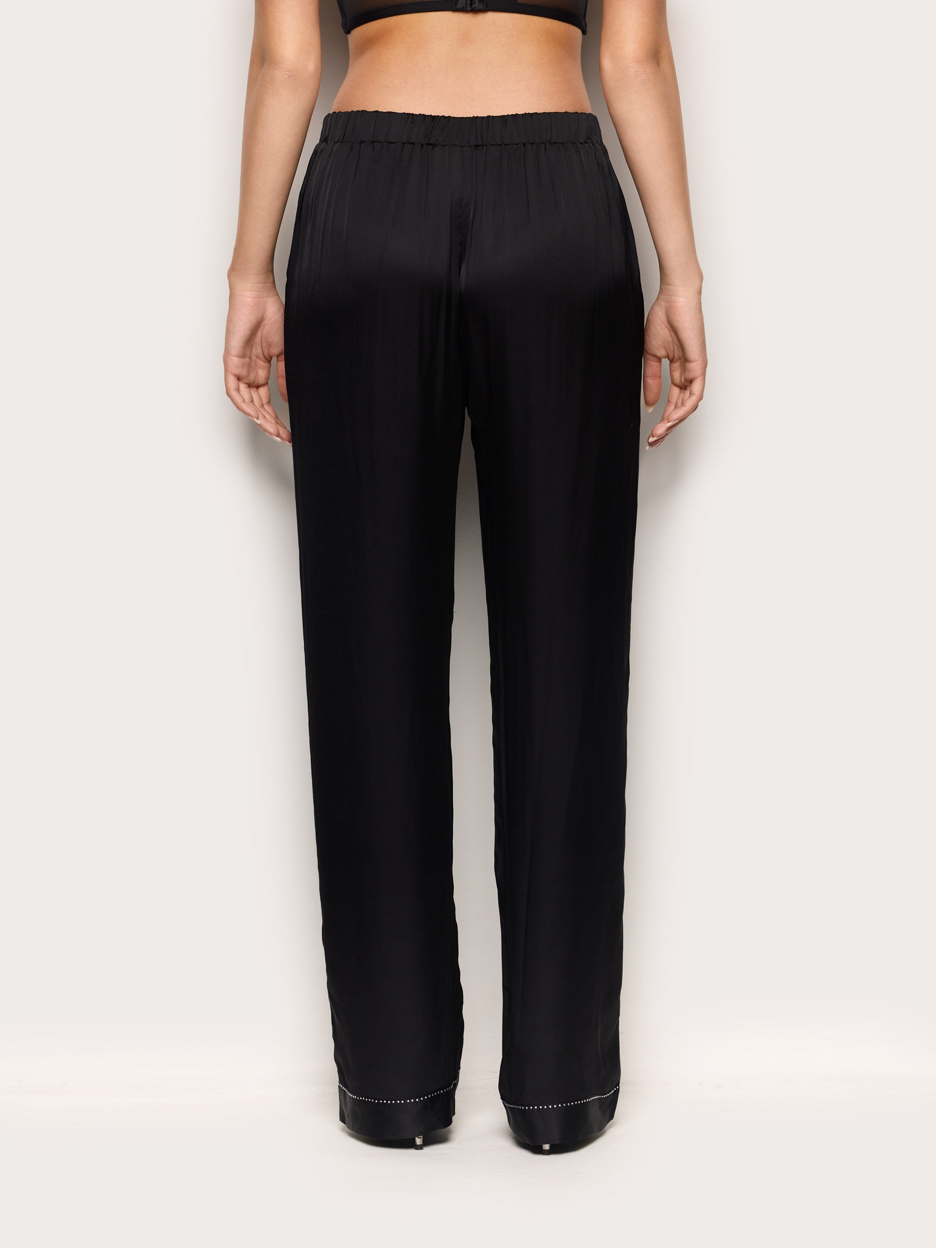 Bright Satin Trousers VISCOSE SATIN Woman