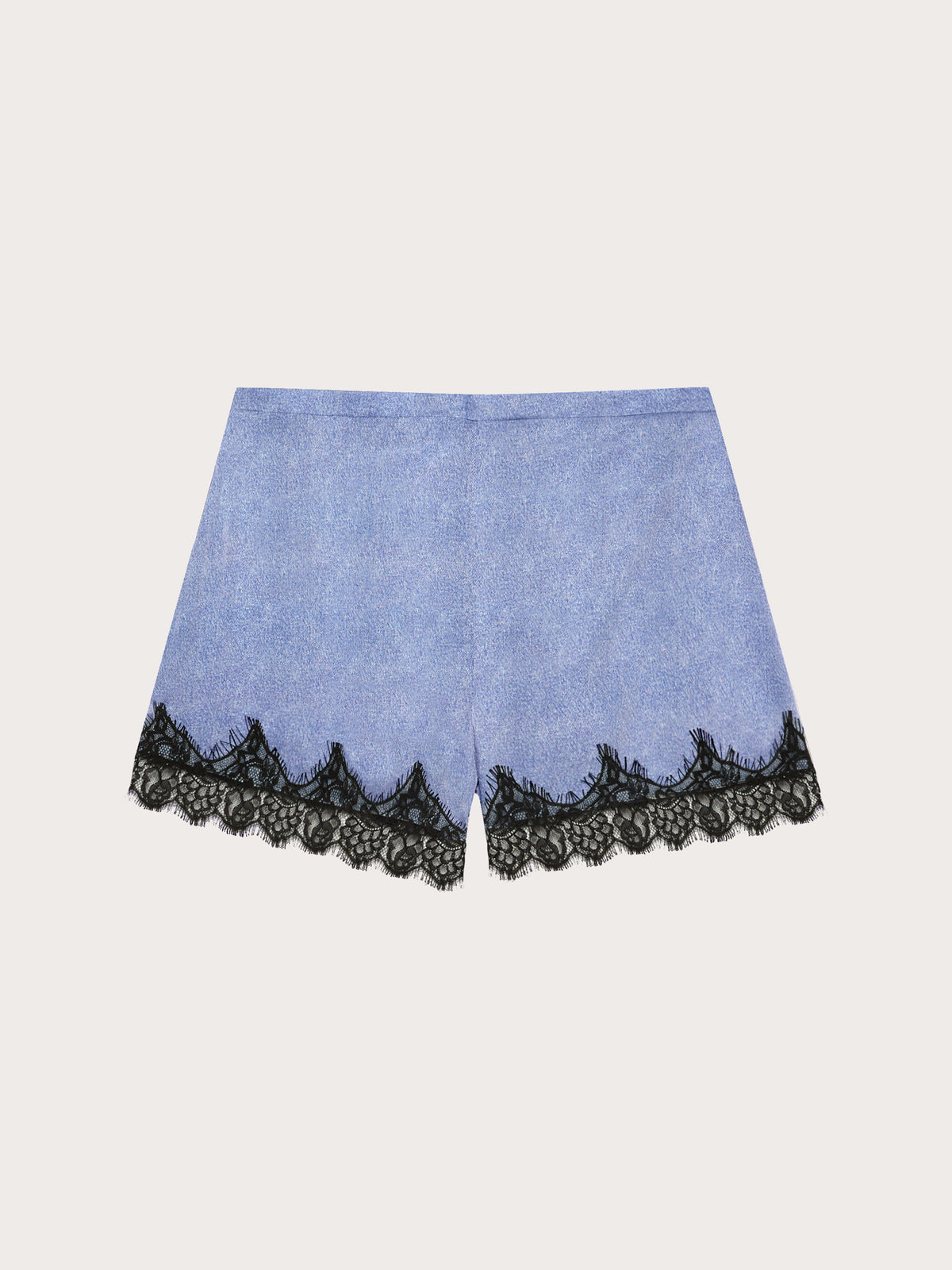 Denim Satin Woman Shorts