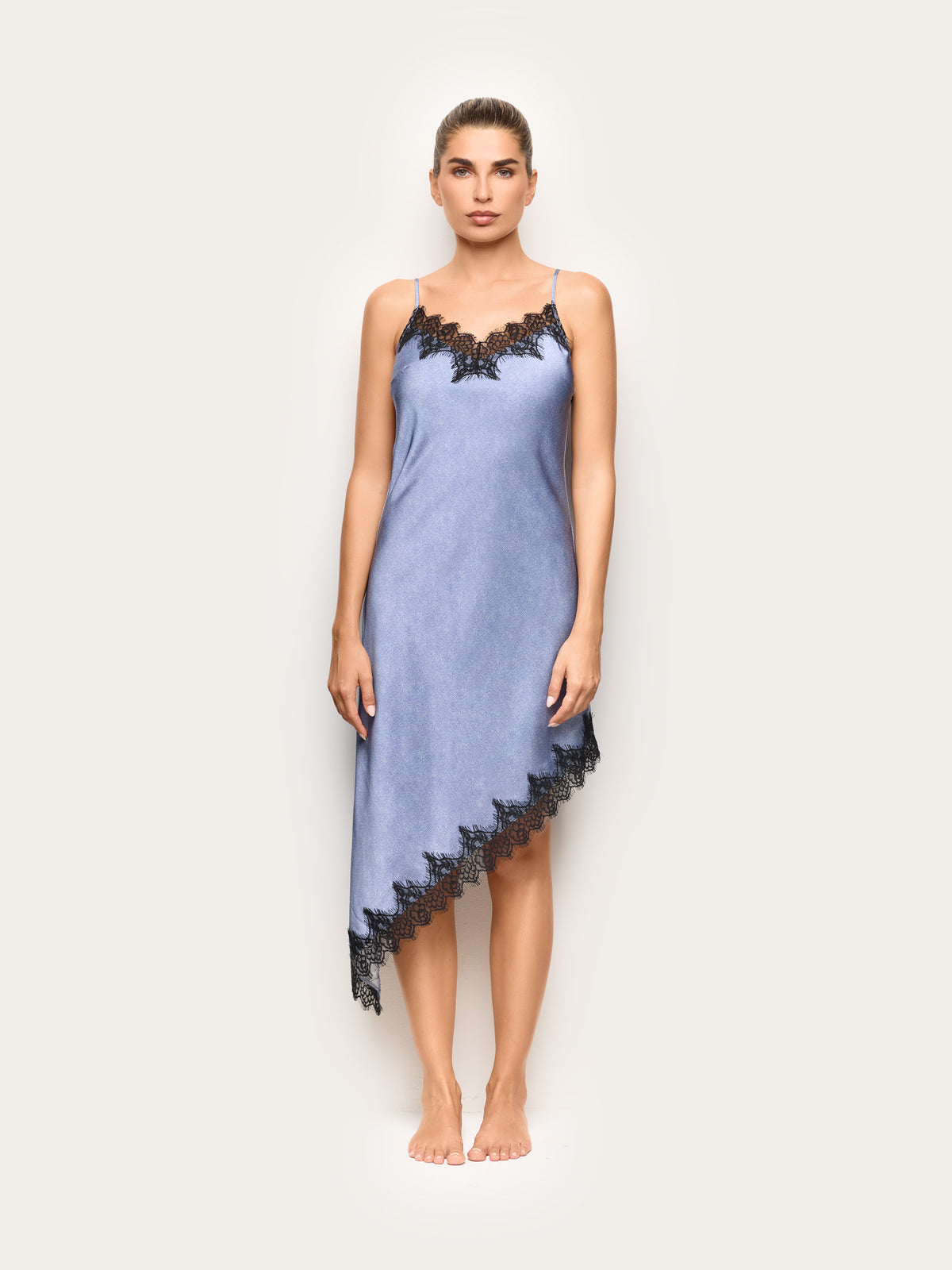 Denim Satin Woman Chemise