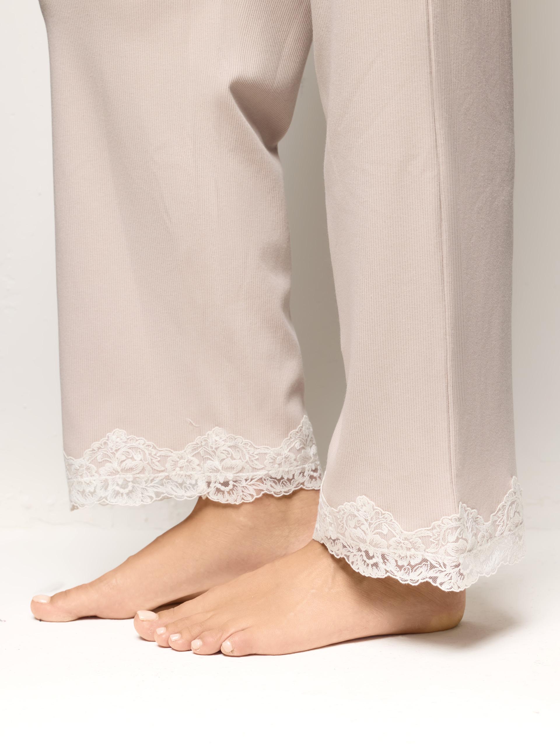 Basic Modal/Cotton Rib Woman Trousers