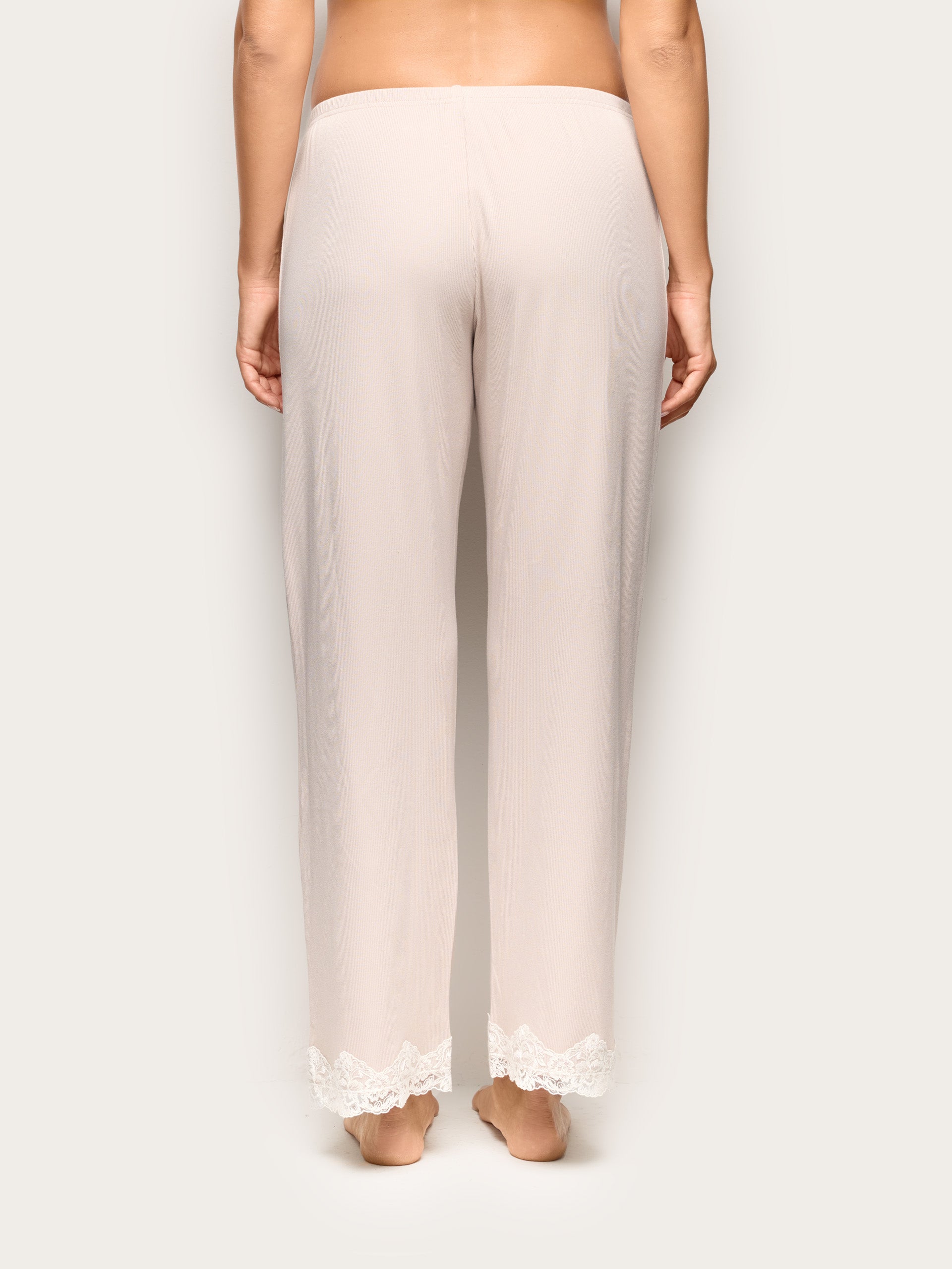 Basic Modal/Cotton Rib Woman Trousers