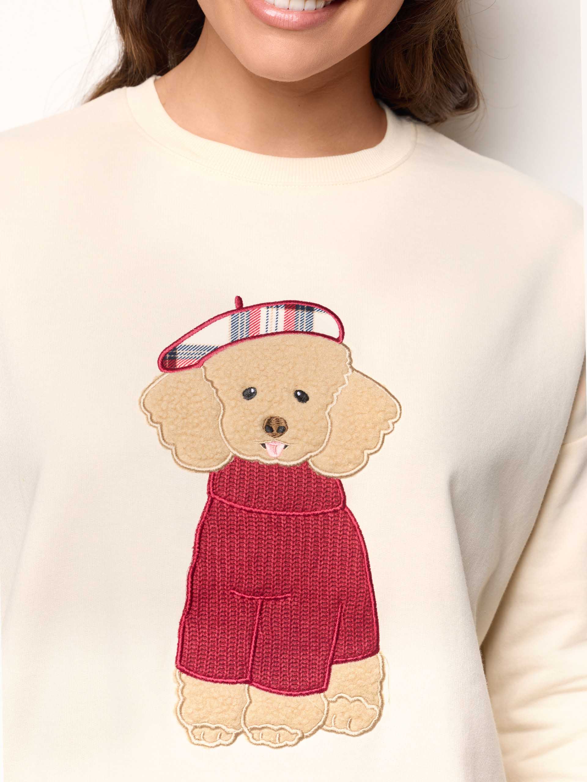 Winter Poodle Pyjamas INSIDE BRUSHED FRENCH TERRY Woman