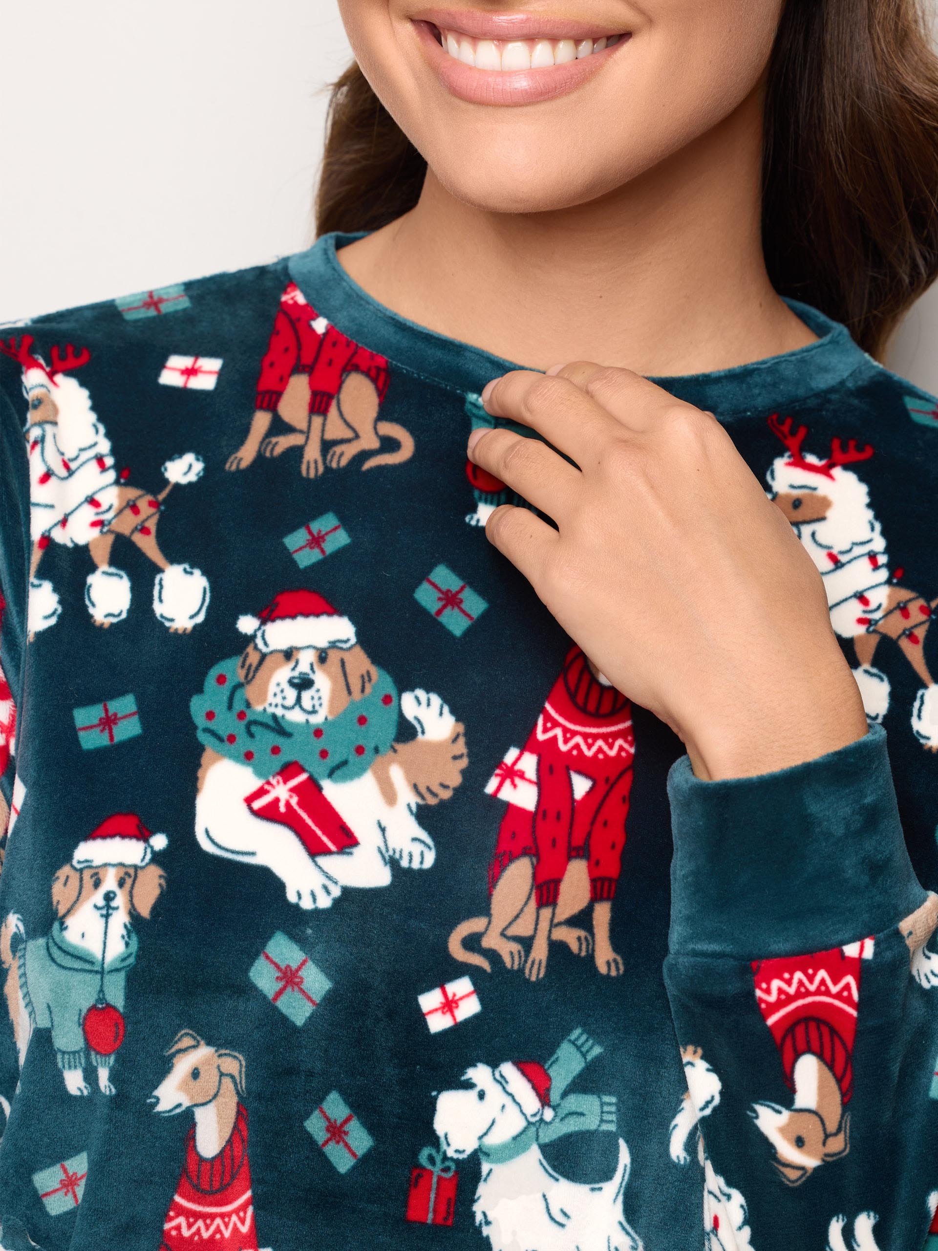 Family Dogs Pyjamas 06 PRINTED CHENILLE  Woman