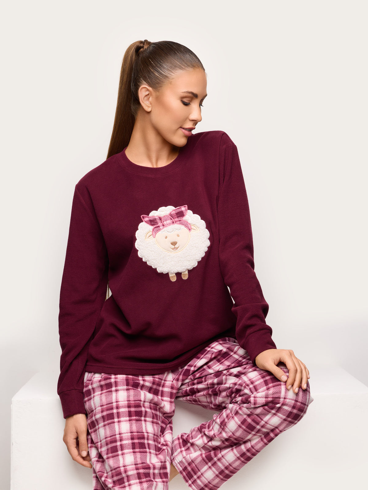 Curly And Cute Woman Pyjamas
