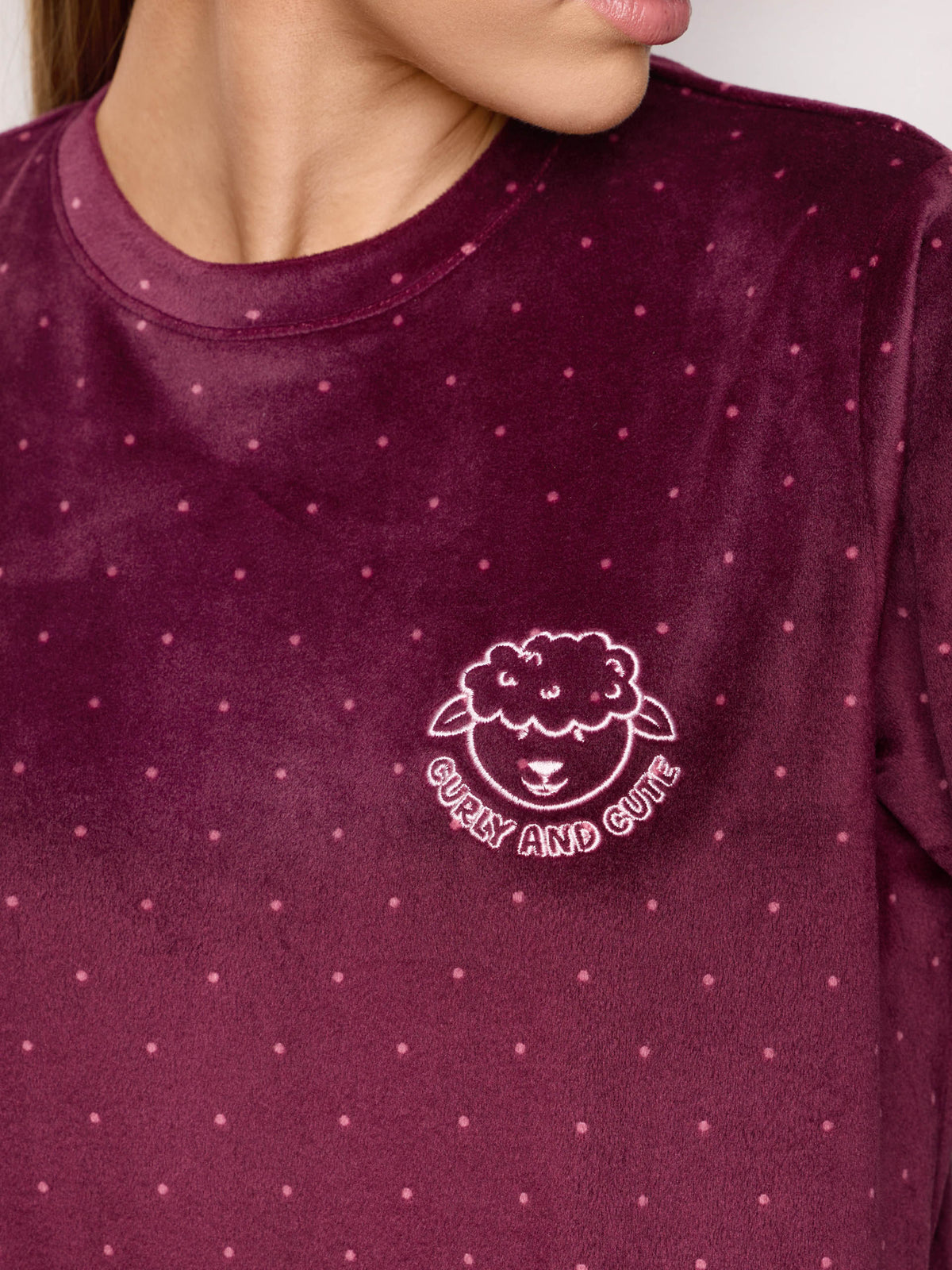 Curly And Cute Woman Pyjamas