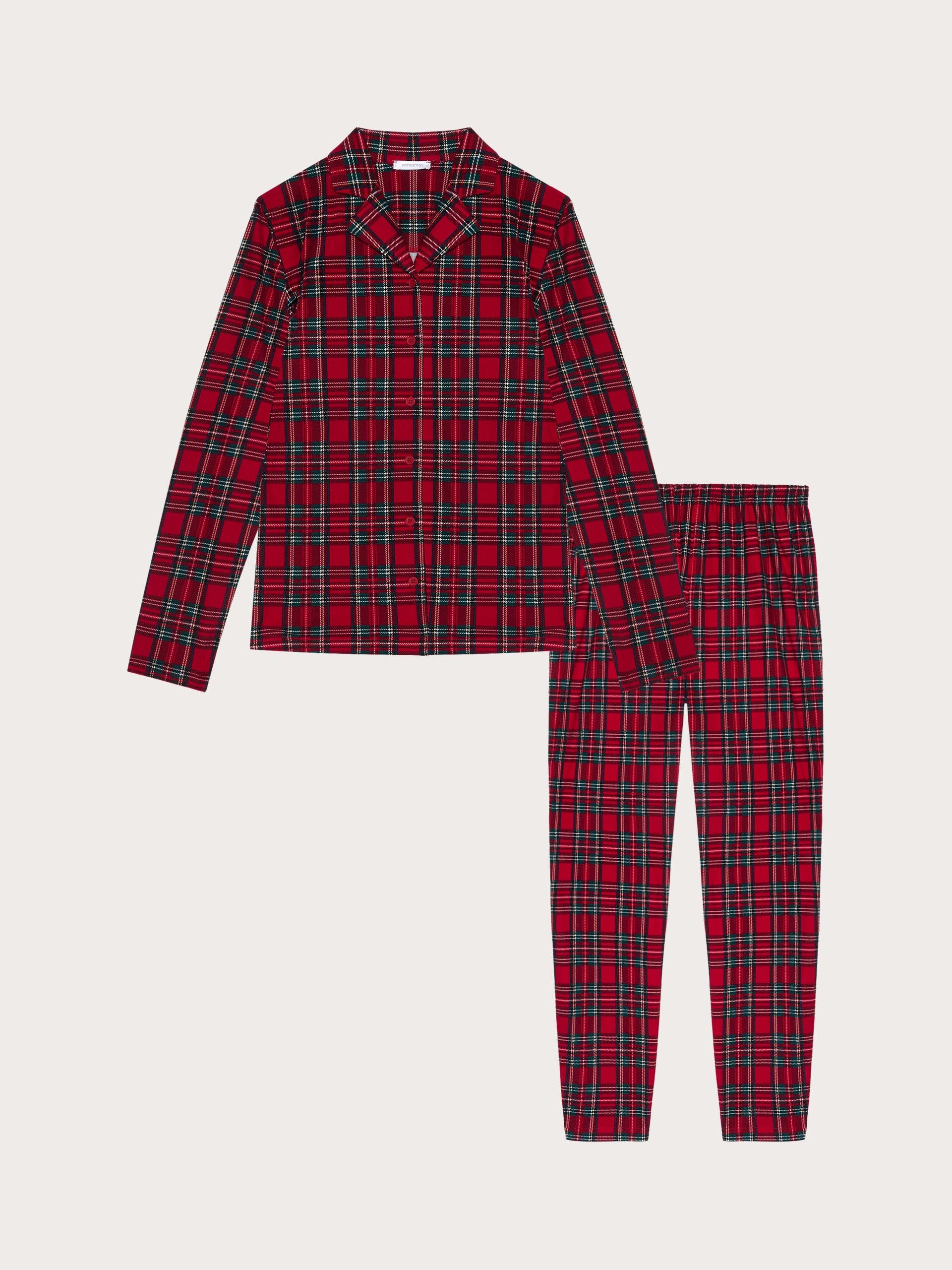 Tartan Family Pyjamas 01 MICROPILE  Woman