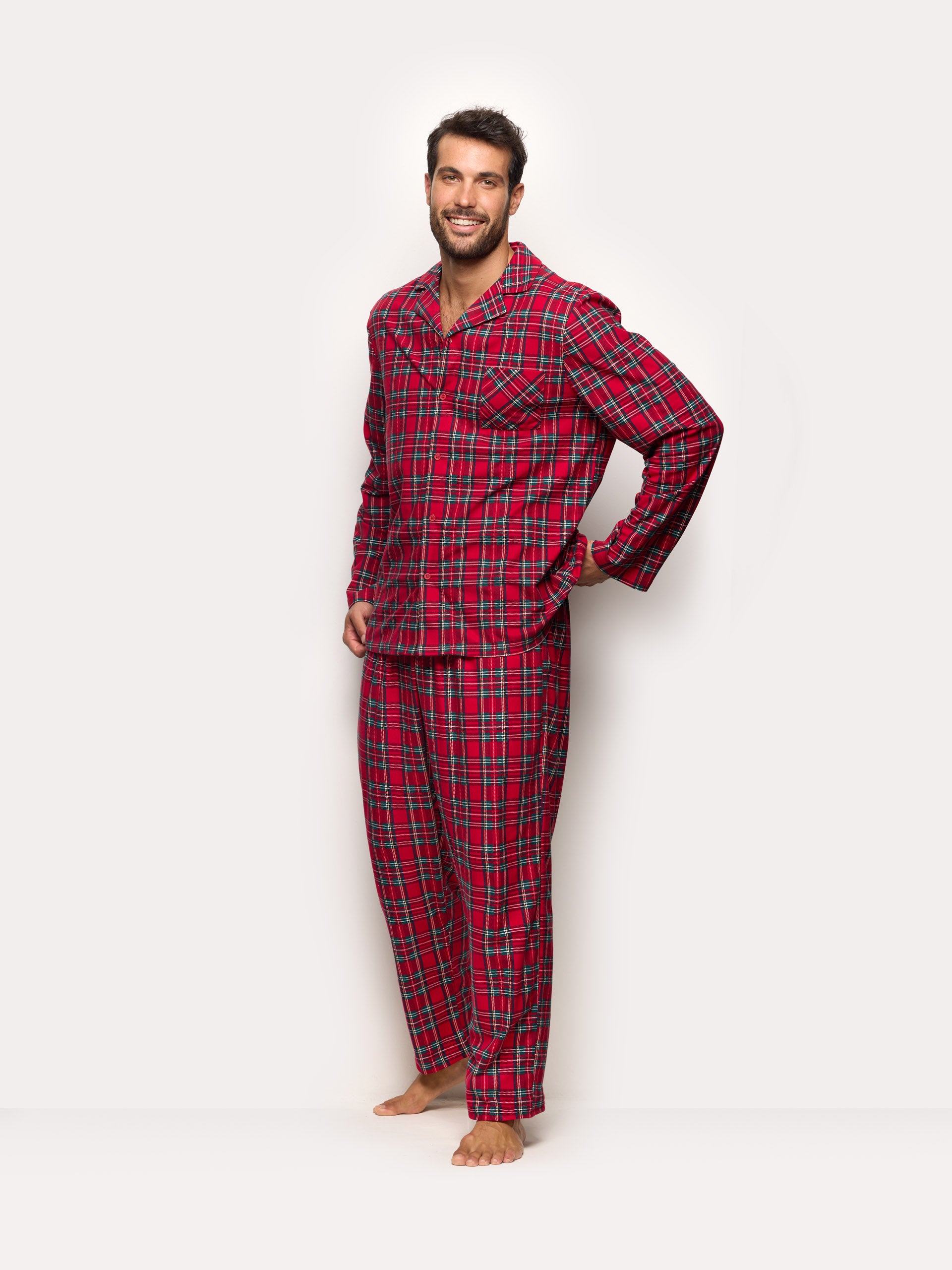 Tartan Family Pyjamas 02 MICROPILE  Man