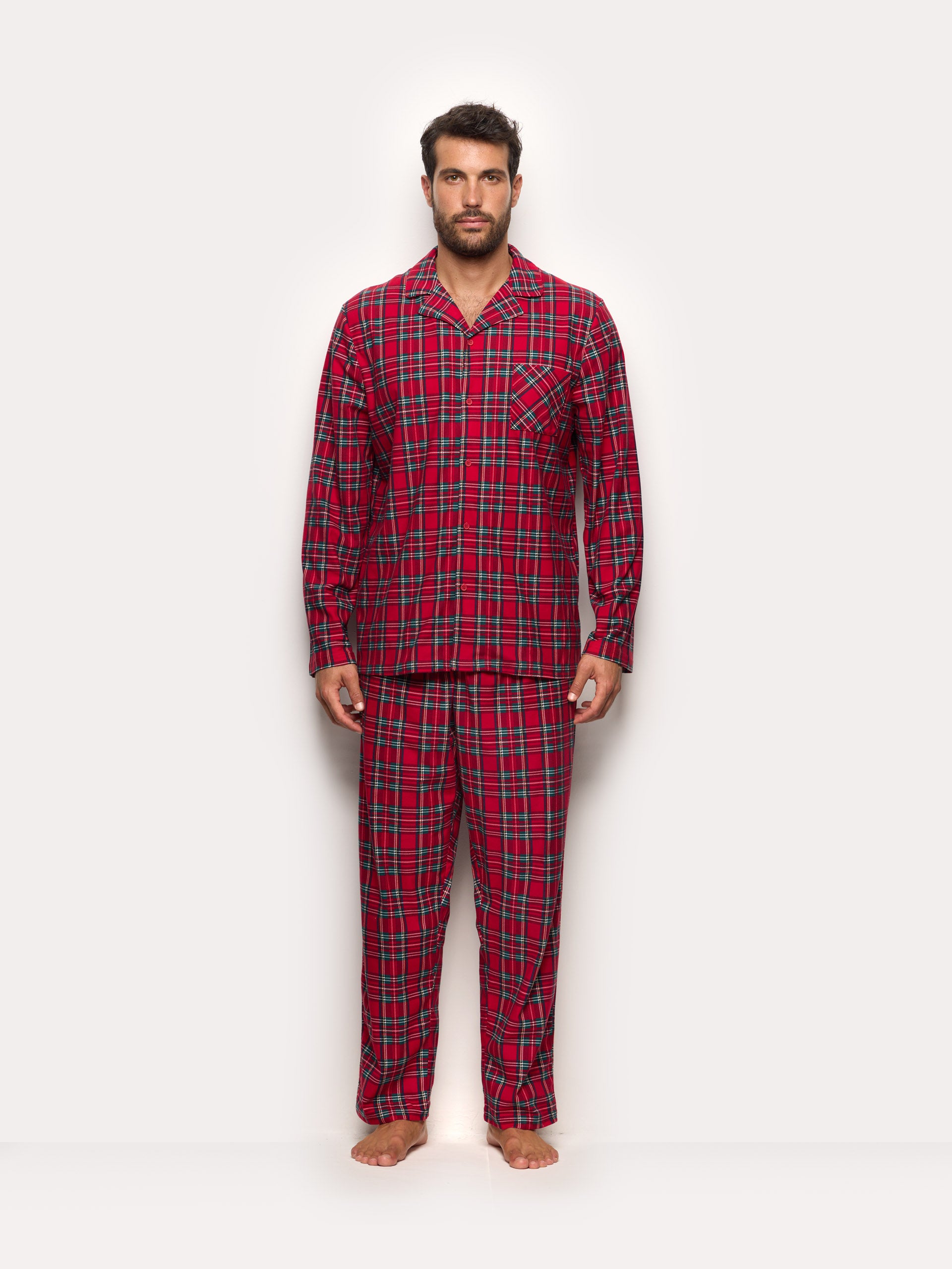 Tartan Family Pyjamas 02 MICROPILE  Man